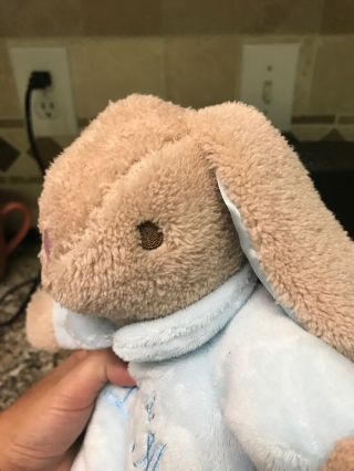 Dan Dee Jesus Loves ME Bunny Rabbit Blue Singing Plush Stuffed Brown 4