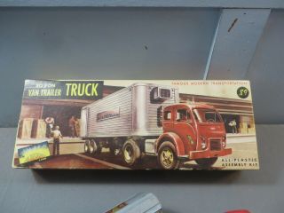 Very Early 1954 / 1955 AURORA 684 - 89 20 Ton Van Trailer Truck 1/64 HO Scale 2