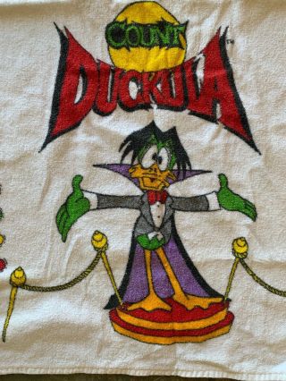 Count Duckula Figure Vintage Beach Towel 24 " X 41 "