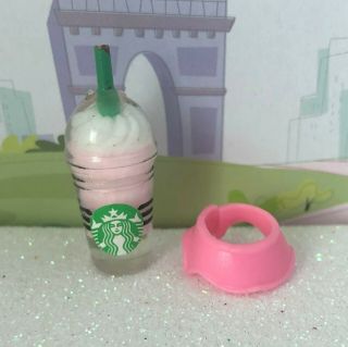 2 Pc Authentic Littlest Pet Shop Lps Htf Pink Skirt Starbucks Accessories Lot❤️