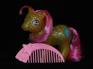 My Little Pony G1 Baby Gusty & Comb Vintage Sparkle Unicorn 1989 Hasbro Mlp
