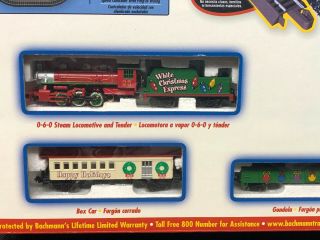 Bachmann N scale White Christmas Express Holiday Oval Electric Train Set 24016 2