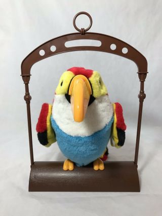 Talking Toucan Colorful Bird On Perch Talks And Flaps Wings Playmate Toys