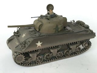 Ww2 Us M4 Sherman Tank,  1/35,  Built & Finished For Display,  Fine.  (e)