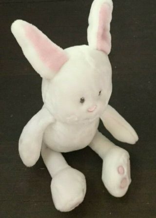 Little Miracles Bunny Rabbit Plush White Pink Gray Sewn Eyes Costco Stuffed Toy