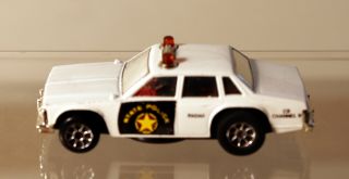 Dte 1978 Hot Wheels Scorcher Black Wheel White State Police Car