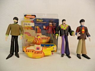 2004 Mcfarlane Toys The Beatles Yellow Submarine Set Of 4 Paul John Ringo George