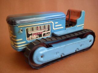 Old Tin Toy Tractor Made In Czechoslovakia