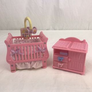 Fisher Price Loving Family Dollhouse Musical Light Up Baby Crib And Change Table