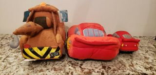 Disney Pixar Cars Lightning McQueen and Disney Store Mater Plush Pillows 4