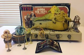 Vintage Kenner Star Wars Jabba The Hutt,  Sy Snootles & Max Rebo Band Complete