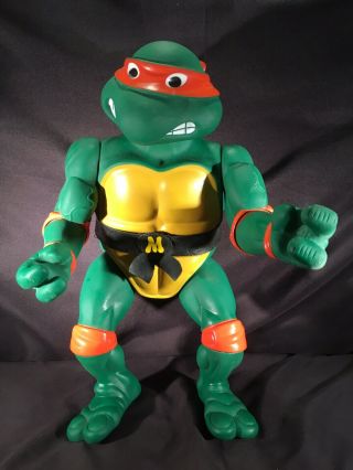 Vintage Tmnt 1989 Teenage Mutant Ninja Turtle 13 Inch Large Figure Michelangelo