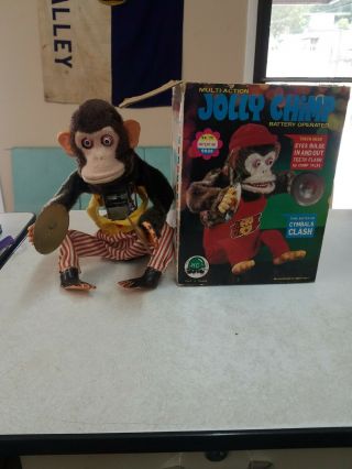 Jolly Chimp Battery Operated Multi Action Toy Cymbal Monkey W/ Box