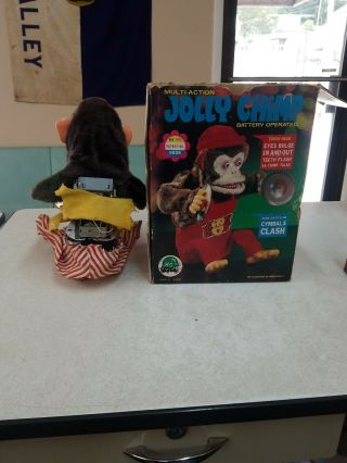 Jolly Chimp Battery Operated Multi Action Toy Cymbal Monkey w/ Box 3