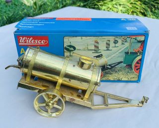 Wilesco A38 Brass Water Cart For Live Steam Traction Engine Road Roller Orig Box