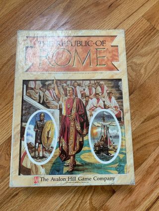 Avalon Hill Ancients Republic Of Rome 1990,  The Box Vg Complete