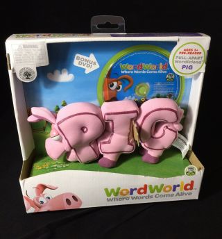 Pbs Word World Magnetic Pull - Apart Word Pig Dvd Plush Stuffed Toy Pull Apart