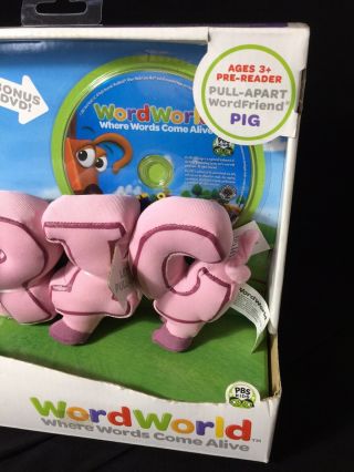 PBS Word World Magnetic Pull - Apart Word PIG DVD Plush Stuffed Toy Pull Apart 2