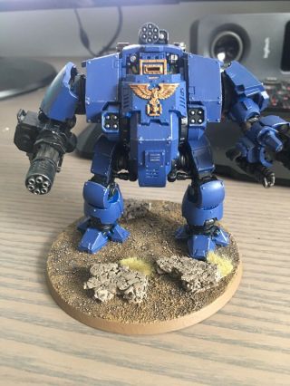 Redemptor Dreadnought Warhammer 40 Space Marines Primaris Assembled Well Painted