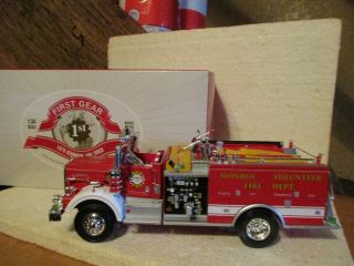 First Gear - " Monroe Fire Dept.  " 1978 Kenworth Fire Truck 1:34 10 - 3612