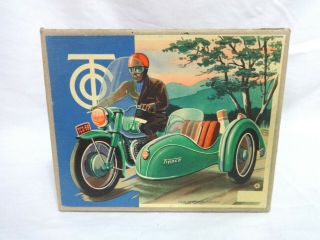 Tippco Motorcycle With Sidecar Only Box.  Made In Western Germany.