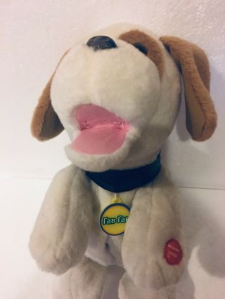 Baw Noaapok Russian Animated Singing Dog Plush Toy Stuffed Animal Mouth Opens
