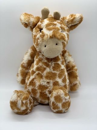 Jellycat Bashful Giraffe Plush Brown Tan Stuffed Animal Baby Toy