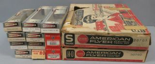 American Flyer S & Ho Postwar Empty Boxes: 20705,  30740,  109,  108,  33541,  31012,