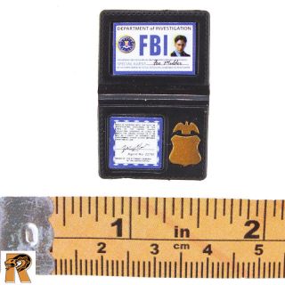 X Files Mulder - Fbi Badge W/ Id Card 1 - 1/6 Scale - Threezero Action Figures
