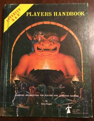 Advanced Dungeons And Dragons Players Handbook 1st Edition,  Later Printing