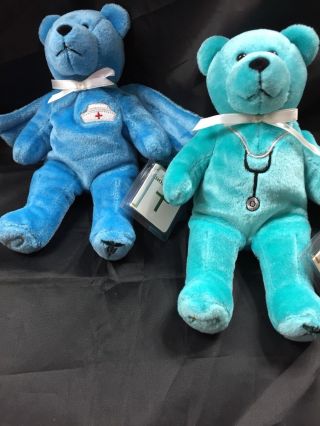 2 Holy Bears The Doctor & Nurse Bear With Wings Plush