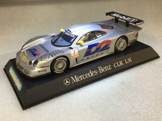 Scalextric/hornby “silver Mercedes - Benz Clk Lm” 1/32 Scale Slot Car