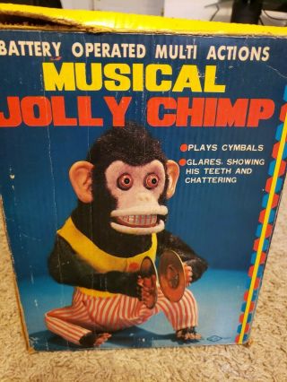 Vintage Musical Jolly Chimp with box 2