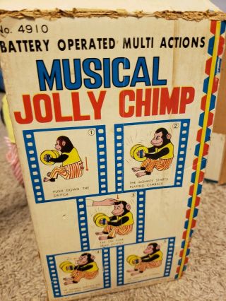 Vintage Musical Jolly Chimp with box 3