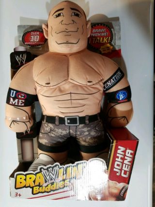 Wwe John Cena Brawlin Buddies 13 " Plush John Cena Wrestler Doll With Tags