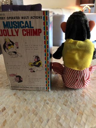 Musical Jolly Chimp W/Box 4910 Made in Japan ECU 4