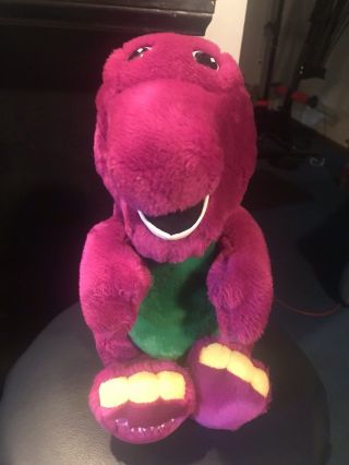Vintage Barney 1992 14 Inch Purple Dinosaur Plush Stuffed Animal