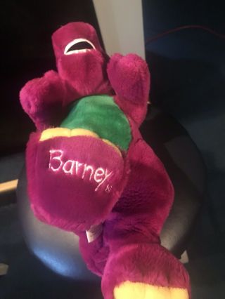 Vintage Barney 1992 14 Inch Purple Dinosaur Plush Stuffed Animal 4