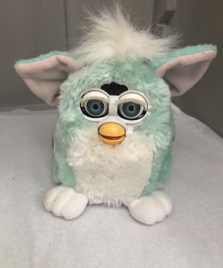 1999 Furby Baby Green With Blue Eyes,
