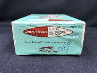 VERY RARE Vintage 1961 K&O Toy Johnson 40 HP Outboard Boat Motor 5