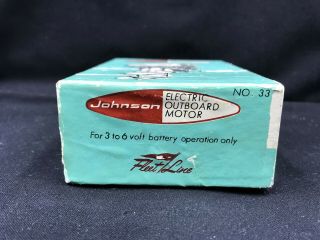 VERY RARE Vintage 1961 K&O Toy Johnson 40 HP Outboard Boat Motor 7