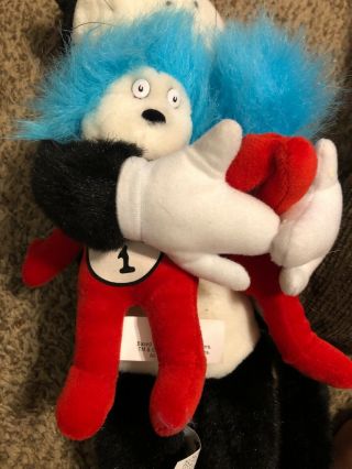Universal Studios Dr.  Seuss Cat in the Hat Holding Thing 1 & 2 Plush Stuffed Toy 2
