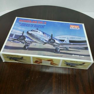 Minicraft Douglas Dc - 3 Legends Of Aviation 1:144 Scale Model Kit - Open Box