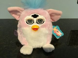 1999 Furby Babies Pink With Blue Hair Tiger Electronics 70 - 940