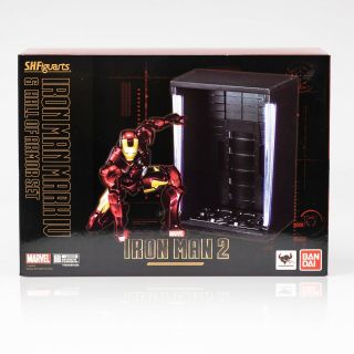 Bandai Sh Figuarts Iron Man Mark Iv Mk4 & Hall Of Armor Set Iron Man 2 Movie