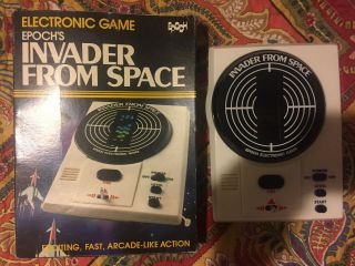 Invader From Space Rare Epoch Vintage Electronic Lcd Handheld Game Boxed