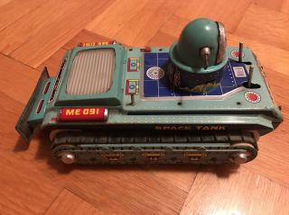 Antique “tin Toy,  Robot,  Space Tank”.  1960’s Battery Operated In.
