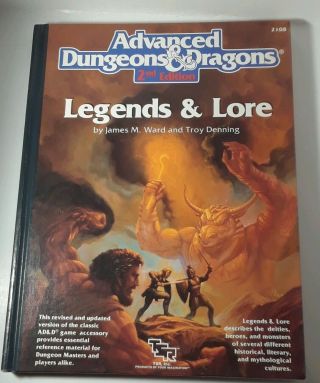 Advanced Dungeons And Dragons,  Ad&d,  2nd Edition,  Legends & Lore,  2108