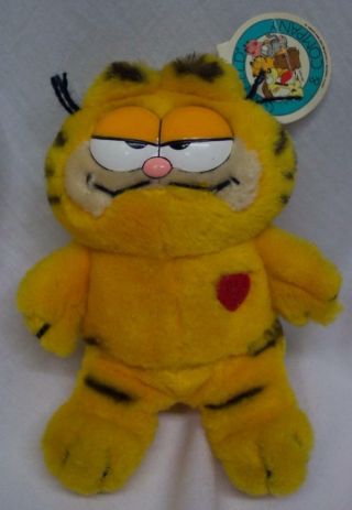Dakin 1981 Vintage Garfield Cat " Red Hot Lover " 7 " Plush Stuffed Animal Toy Tag