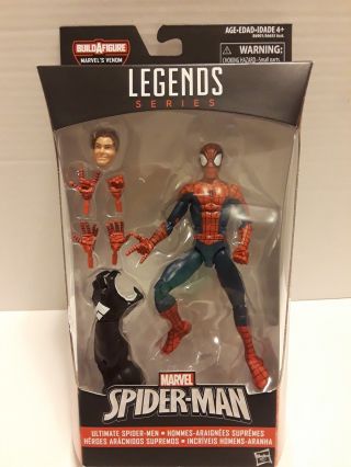 Spiderman Peter Parker 2016 Marvel Legends Space Venom Series Figure Baf Nib